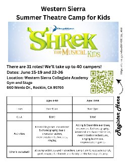 shrek summer theatre camp at western sierra